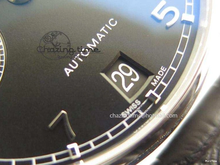 MIROTIME 0109 Portuguese Real PR IW500703 ZF 1:1 Best Edition On Black Leather Strap A Durable 7370